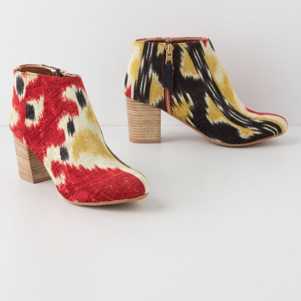 Anthropologie Ikat Ankle Boots